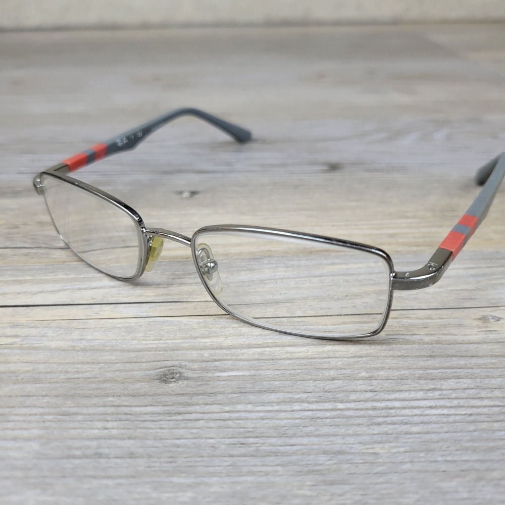 Ray-Ban Eyeglasses Frames RB 1030 4008 Gunmetal Gray Red Striped Kids 47-16-125